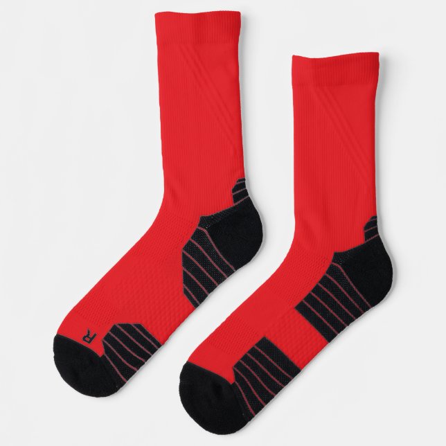 Red & Black Grip Performance Sports Socks (Left)