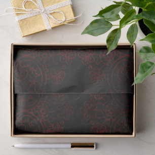 Red & Black Grunge Gothic Tissue Paper