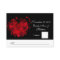 Red & Black Heart Roses Butterfly Table Place Card