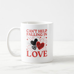 Red & Black  Hearts Design Coffee Mug