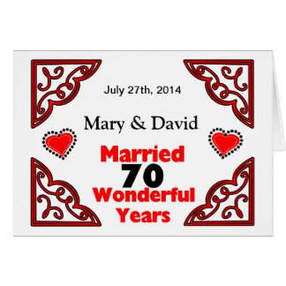  70th  Wedding  Anniversary  Cards  Invitations Zazzle com au 