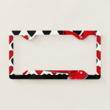 Red & Black Hearts With Red High Heels