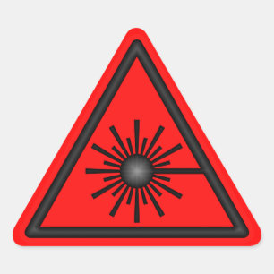 Red & Black Laser Warning Symbol Sticker
