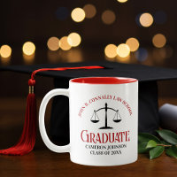Red Black Law School Graduation Personalised