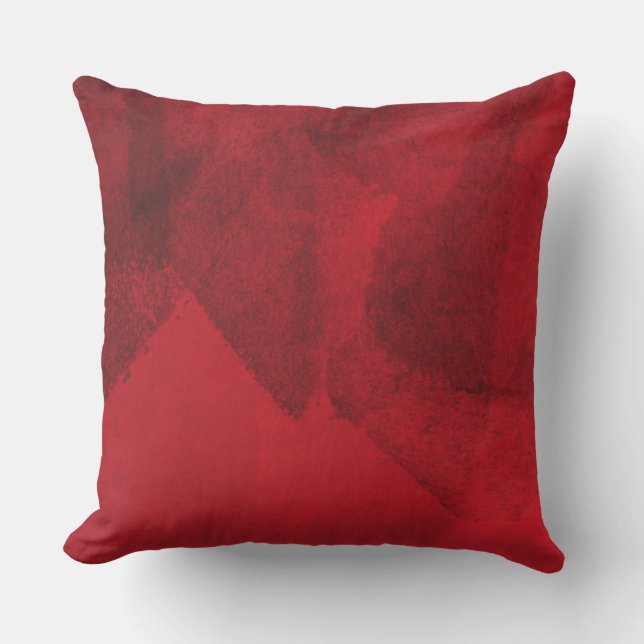 Red black love abstract modern painting design art cushion (Front)