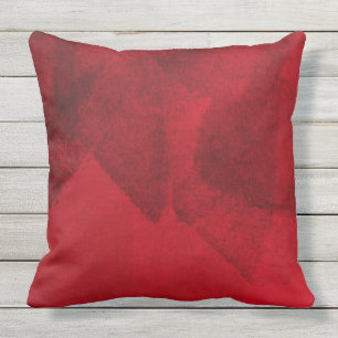 Red black love abstract modern painting design art cushion