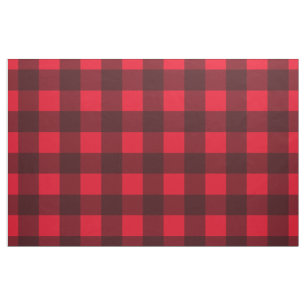 Red & black lumberjack Buffalo plaid flanel check Fabric
