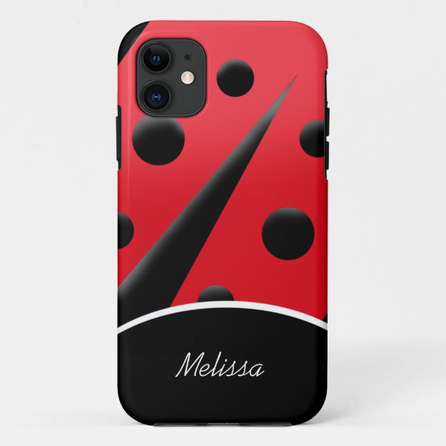 Red/Black Modern Ladybug iPhone 5 Case (Back)