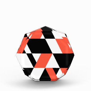 Red-black, modern, trendy, urban geometric design photo block