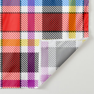 Red Black Multicolour Flannel Plaid Tartan Design Fabric