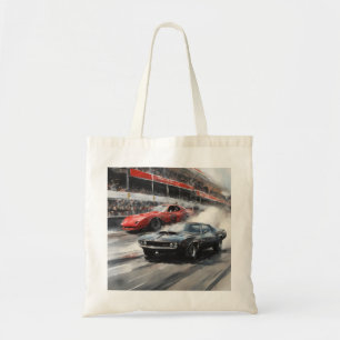 Red & Black Muscle cars Tote Bag