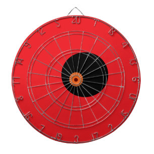 Red Black Offset Dartboard