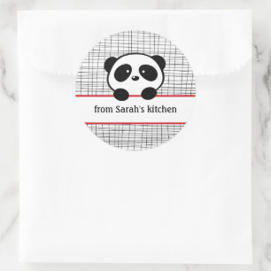 Red Black Panda From the Kitchen Baking Stickers