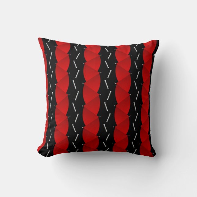 red black pattern fashion trend cushion (Front)