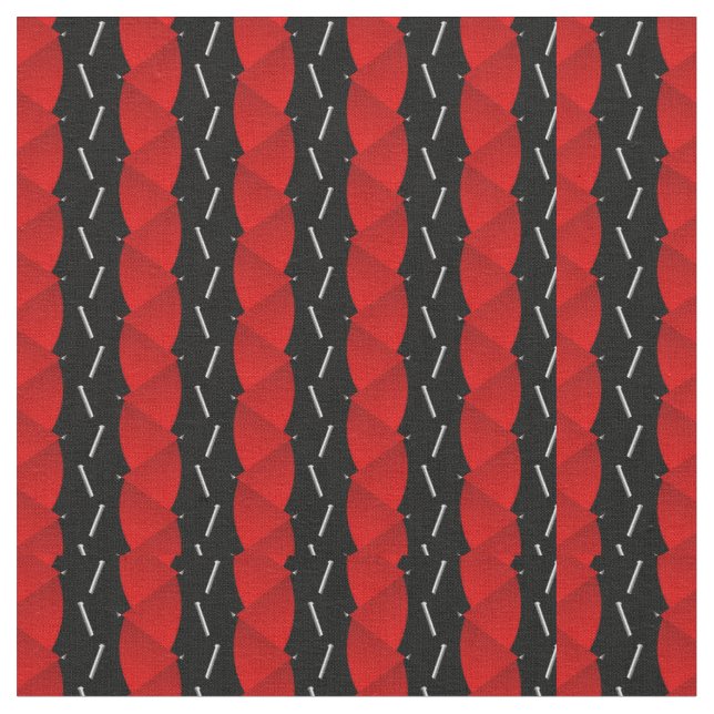 red black pattern fashion trend fabric (Close Up)