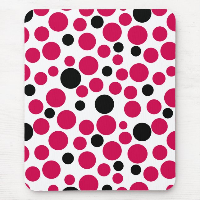 red black peas retro on white background mouse pad (Front)