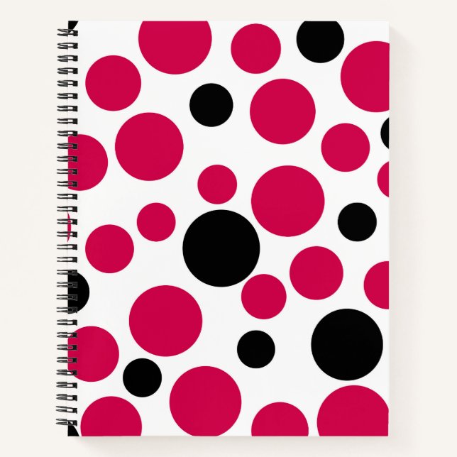 red black peas retro on white background notebook (Front)