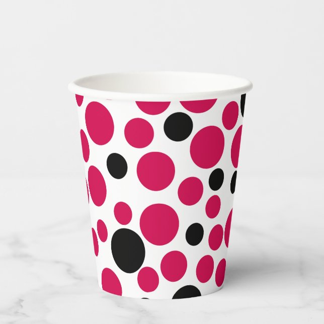 red black peas retro on white background paper cups (Front)