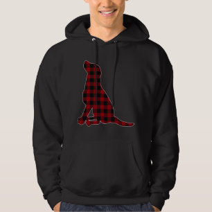 Red Black Plaid Black Lab Lover Matching Family Pa Hoodie