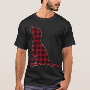 Red Black Plaid Black Lab Lover Matching Family Pa T-Shirt