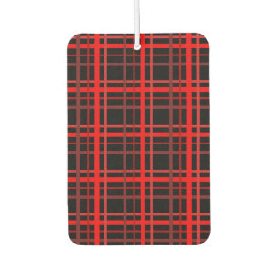 Red & Black Plaid Car Air Freshener