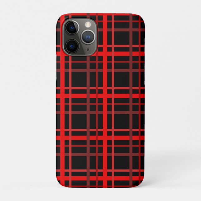 Red & Black Plaid Case-Mate iPhone Case (Back)