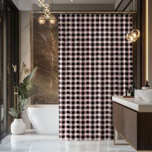 Red Black Plaid Curtain Welcome Gift for Home