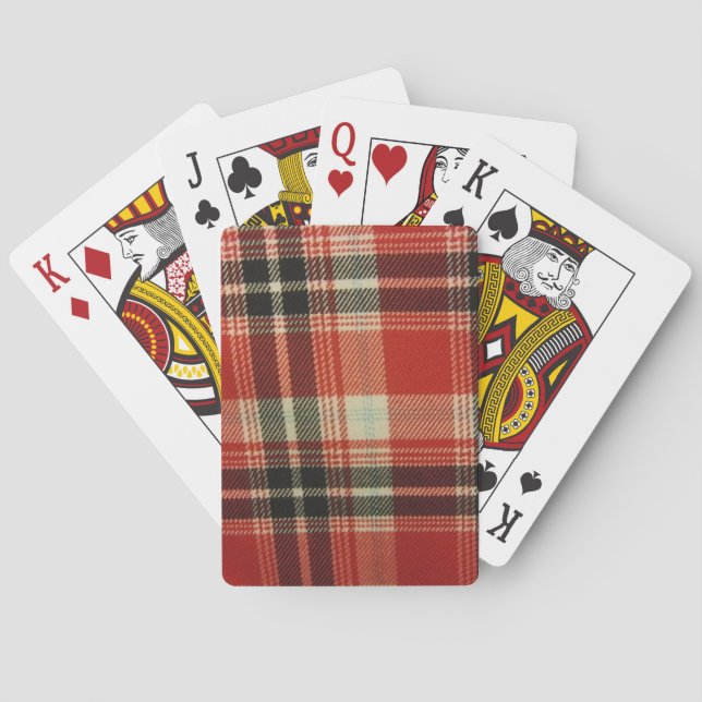Red & Black Plaid Playing Cards (Back)