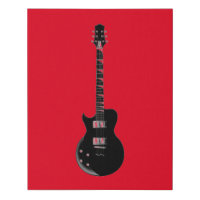 Red Black Pop Art Electric Guitar