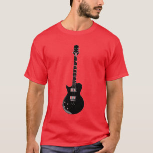 Red Black Pop Art Electric Guitar T-Shirt