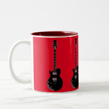Red Black Pop Art Electric Guitar