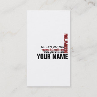 Red Black Professional Stylish Business Card