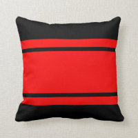 Red Black Race Stripes Add Text Throw Pillow