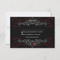 Red & Black Rock 'n' Roll Wedding RSVP