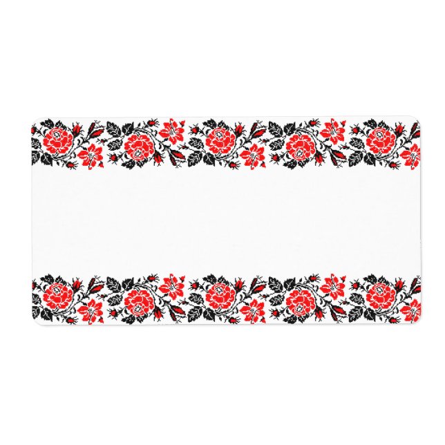 Red&Black Rose cross-stitch Russian Pattern (Front)