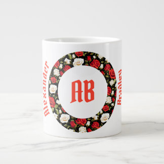 Red Black Rose Ring Jumbo Mug