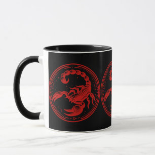 Red Black Scorpion Astrology Zodiac Sign Scorpio Mug