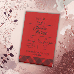 red black scottish celtic tartan wedding pattern pedestal sign