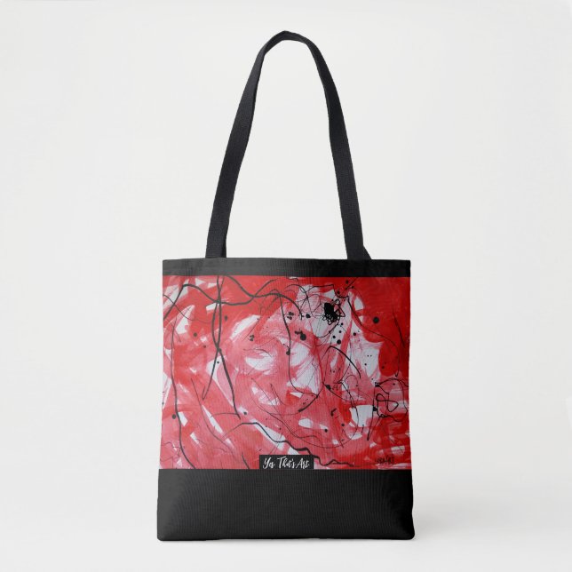 RED&BLACK SCRIBBLE: bag (Front)
