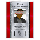 Red, Black, Silver Huge, Pastor Anniversary Card