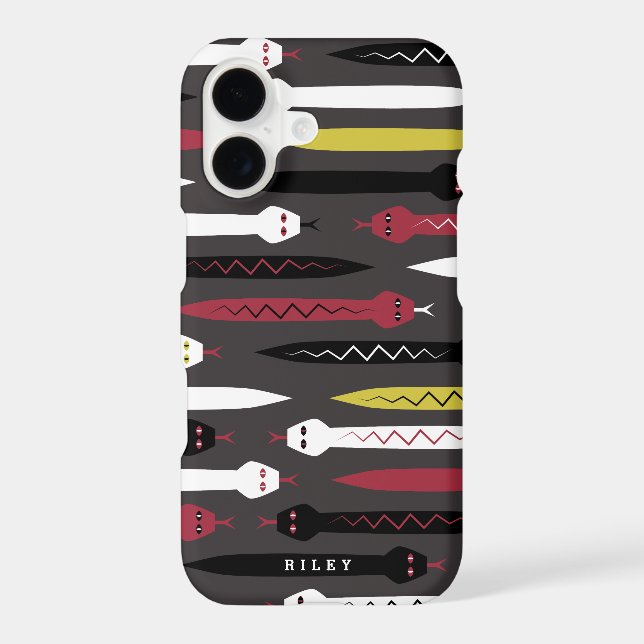 Red & Black Snake Pattern - Custom Name (Back)