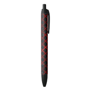 Red Black Snake Serpent Reptile Pattern Ink Pen