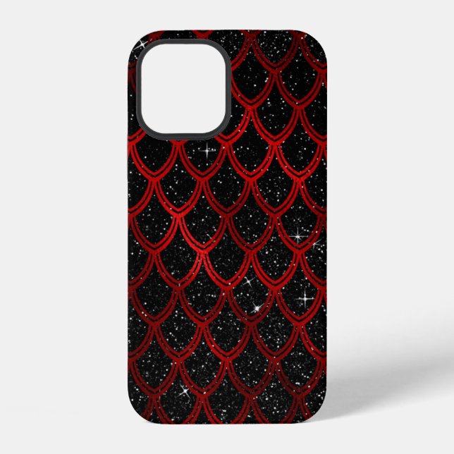 Red Black Snake Serpent Reptile Pattern iPhone Case (Back)