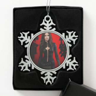 Red Black snowflake ornament