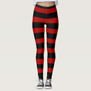 Red/Black Striped Fantasy Leggings