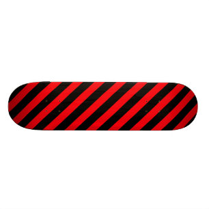 Red Black Striped Skateboard
