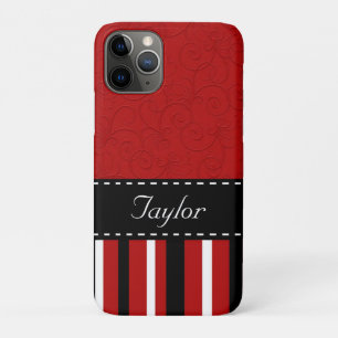 Red & Black Stripes iPhone 11 Pro Case