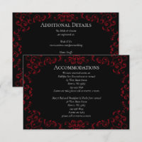 Red & Black Swirl Gothic Wedding