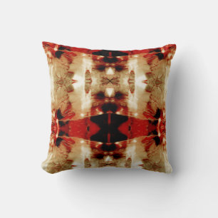 Red Black Tan White Native American Southwest Look Cushion