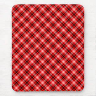 Red Black Tartan Chequered Plaid Pattern-24899 Mouse Pad